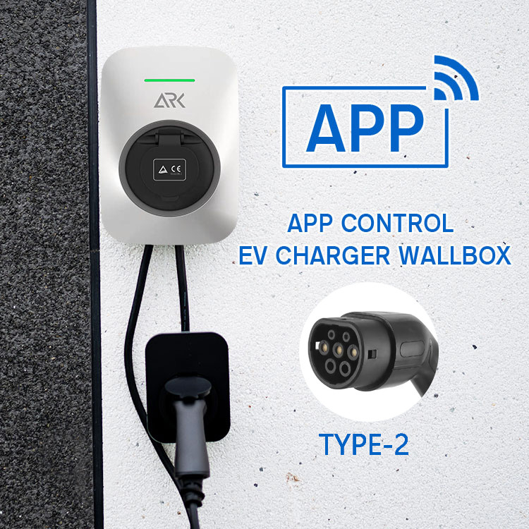 Factory 7kw Smart Ev Home Wallbox With Mobile APP