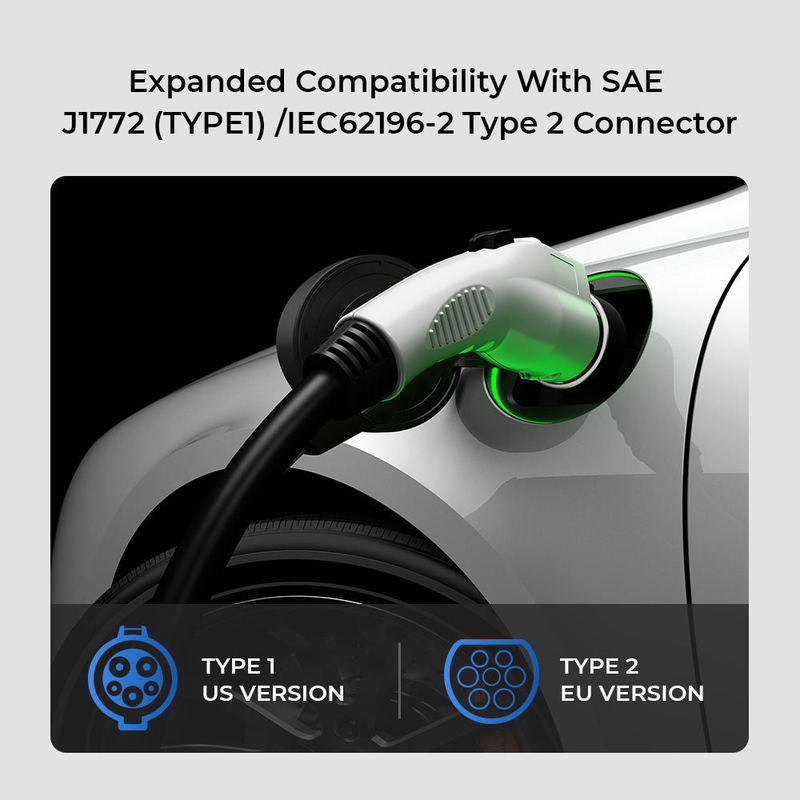 Type 2 Type1 Plug 32A EV Charging Station Wall mounting IEC 61851