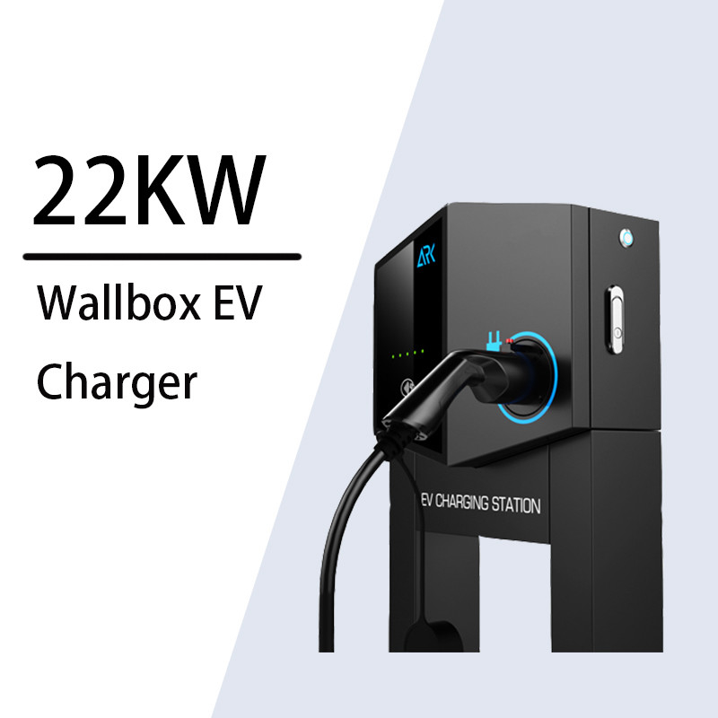 Public 22kw Ocpp1.6J 3phase Fast Wall Mounted Type2 EV Charger With Pillar