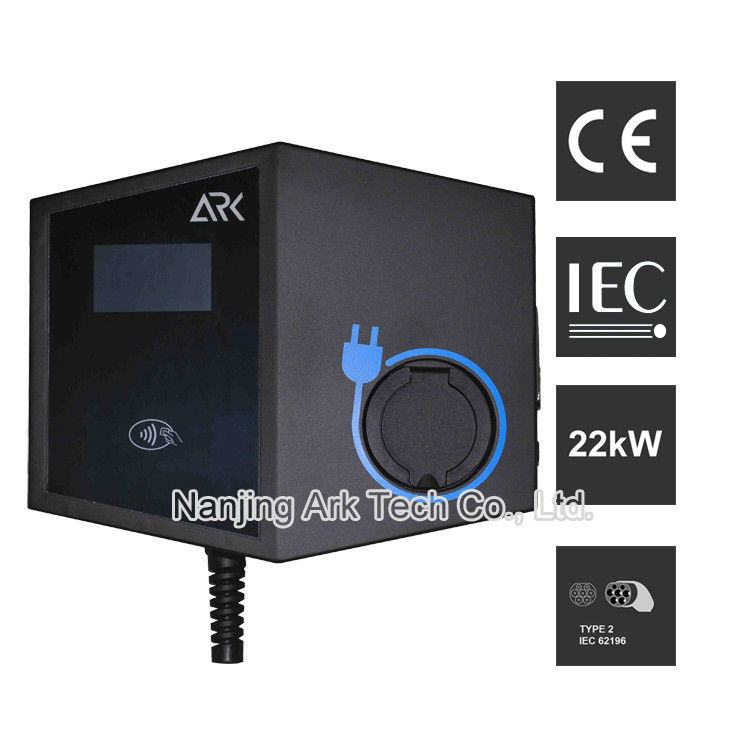 LCD Display 32 Amp Type 2 Wall Charger For Electric Car