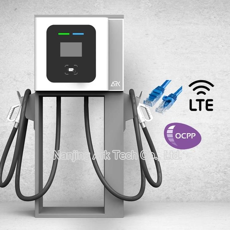 CCS Chademo Two Plugs DC Fast 30KW EV Charger Point , 400V Public Electric Vehicle Charging Stations