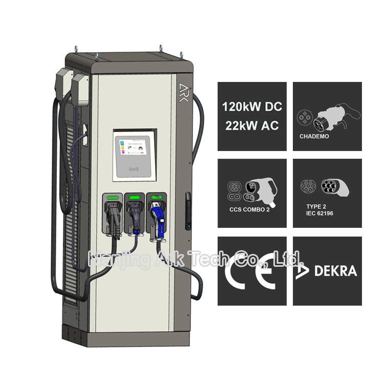 60KW EV Fast Charging Stations with CCS, CHAdeMO charging connectors