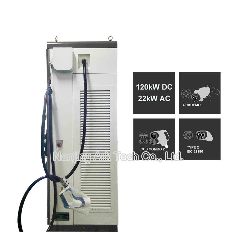 Mode 4 120KW IEC 62196 Fast Car Charging Stations With Metal Casing And Semi Gross Coating