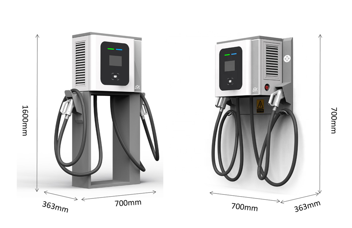 40KW DC Fast EV Charging Station Integrated CCS & CHAdeMO Connectors With OCPP 1.6